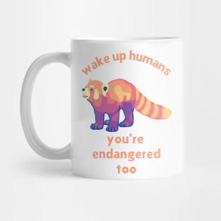 Red Panda - Wake Up Humans Mug